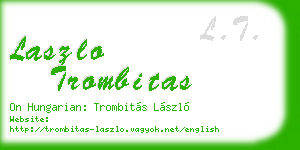 laszlo trombitas business card