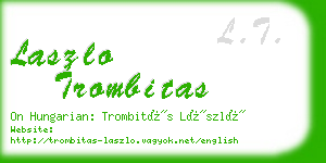 laszlo trombitas business card